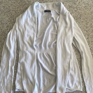 Super cute white Express open cardigan